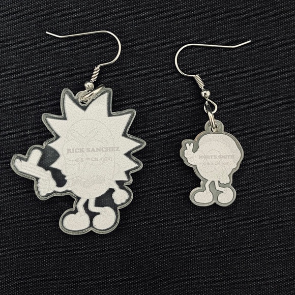 Rick and Morty Dangle Earrings - Picture 2 of 10